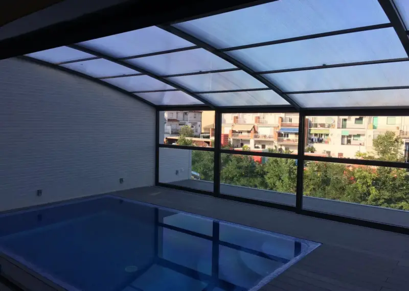 Vegametal pool enclosure - Arcus Products